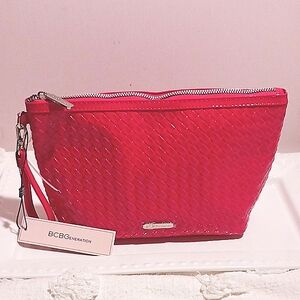 BCBGeneration Patent Leather Weave Bag w/Wristlet ⚜️ Magenta  🌺